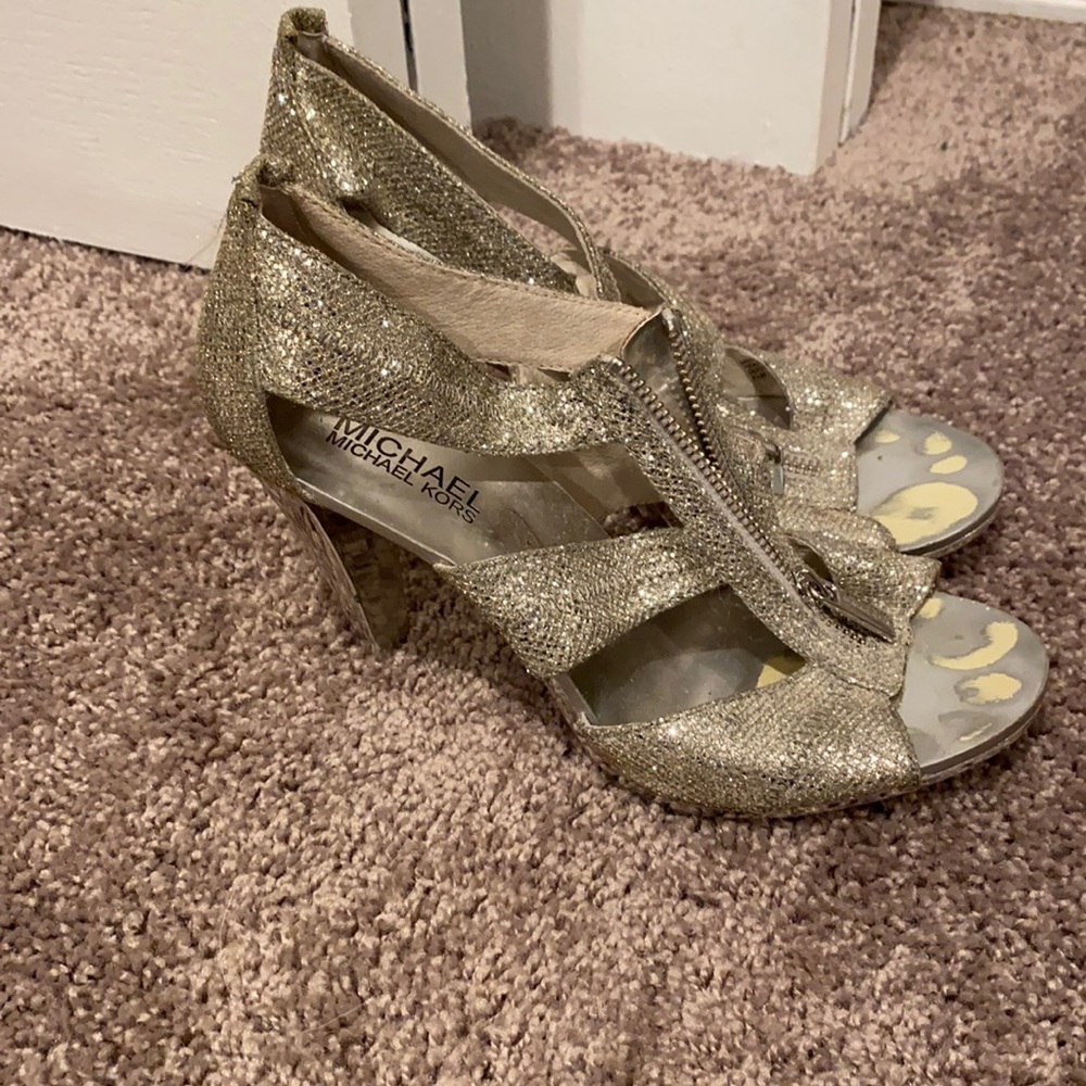 Michael Kors - Sparkle silver heels size 7.5